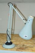 A TERRY HERBERT GREY ANGLEPOISE LAMP, makers mark to lamp base, not tested