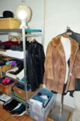 A MINK FUR JACKET, a continental leather/suede jacket (size medium) and another long coat,