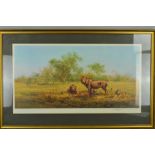 DAVID SHEPHERD (1931-2017) 'EVENING IN LUANGWA', a limited edition print 675/850 of a pride of