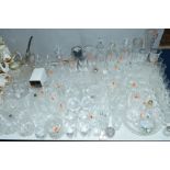 A QUANTITY OF CUT GLASSWARE, to include Stuart, Caithness and Thomas Webb, drinking glasses,