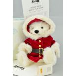 A BOXED LIMITED EDITION STEIFF 'SANTA CLAUS 2008' TEDDY BEAR, No 2610/2008, No 037252 white alpaca