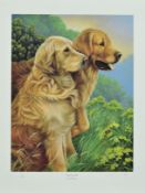 NIGEL HEMMING (BRITISH 1957) 'GOOD AS GOLD' an artist proof print 24/25 of a pair of golden