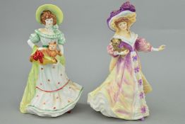 TWO ROYAL DOULTON FIGURES 'Lady Doulton 1995 - Lily' HN3626, signed and 'Lady Doulton 1997 - Jane'