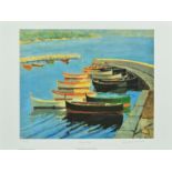 WINSTON CHURCHILL (1874-1965) 'A STUDY OF BOATS', ten limited edition prints bearing a facsimilie