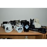 'BLACK AND WHITE SCOTCH WHISKY' ADVERTISING ITEMS, to include plastic stand and various jugs