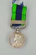 AN INDIAN GENERAL SERVICE MEDAL, bar Waziristan 1919-21, named to Captain R.D. Baird, Rifle Brigade,