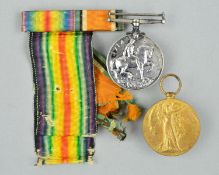 A WWI PAIR OF MEDALS, to include British War and Victory medal correctly named to SE-29918 Pte A.