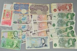 A SELECTION OF BANKNOTES, mainly United Kingdom to include three Somerset twenty pounds, three