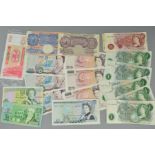 A SELECTION OF BANKNOTES, mainly United Kingdom to include three Somerset twenty pounds, three