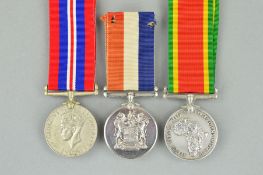 A GROUP OF THREE WWII MEDALS, Africa Service medal and War medal named to 39883 M.D.B. Janse Van