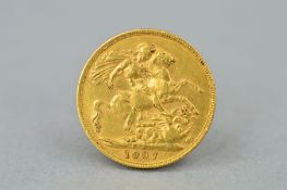 A FULL GOLD SOVEREIGN, Edward VII 1907