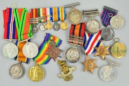 A BOXED GROUP OF MEDALS TO FAMILY MEMBERS SPANNING THREE MAJOR CONFLICTS IN BRITISH MILITARY