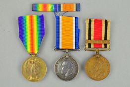 A WWI BRITISH WAR & VICTORY MEDAL, pair named to Cpl F. Lesar, 5th Btn South African Infantry,