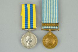 A KOREAN WAR PAIR OF MEDALS, Queens Korea medal named to 4925813 Pte G. Coney R.A.O.C and UN medal