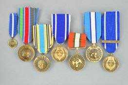 SIX ASSORTED UN MEDALS, International Force & Observers medal, UNFICYP medal and miniature, NATO