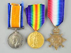 A WWI 1914-15 STAR TRIO OF MEDALS, named to 784 Pte J. Smith 'King Edwards Horse' Smith served in