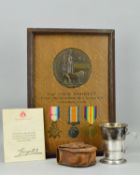 A FINE WWI 1914 STAR TRIO OF MEDALS AND MEMORIAL DEATH PLAQUE, to Captain Jack Harper Phillips