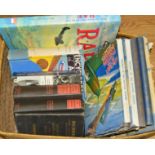 A BOX OF BOOKS RELATING TO AIR CRAFT, mostly fighter planes