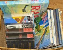 A BOX OF BOOKS RELATING TO AIR CRAFT, mostly fighter planes