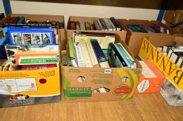 SIX BOXES OF BOOKS, subjects to include history, gardening, biographies and a boxed set of penguin