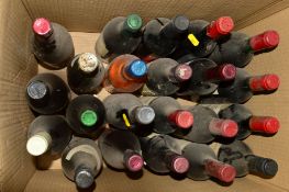 A COLLECTION OF TWENTY TWO BOTTLES OF RED AND WHITE WINE (12 & 10) from Europe and the New World