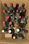 A COLLECTION OF TWENTY TWO BOTTLES OF RED AND WHITE WINE (12 & 10) from Europe and the New World