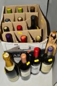 A COLLECTION OF SIXTEEN BOTTLES OF RED AND WHITE EUROPEAN WINES (1 box and 5 loose)