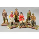 A SET OF SIX AYNSLEY SPORTING CHARACTERS, 'The Foxhunter', 'The Poacher', 'The Gamekeeper', 'The