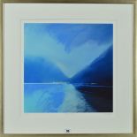 ANTHONY RATCLIFFE (BRITISH CONTEMPORARY) 'BLUE TONES' a limited edition 26/250 of a Summer beach