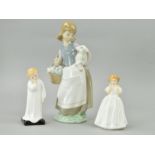 A LLADRO FIGURE GROUP, Girl with Lamb, No 4835, designed by Juan Huerta, approximate height 25cm,