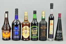 A SMALL QUANTITY OF PORTS AND LIQUEURS, to include Porto St.Clair, Harveys Bristol Cream and