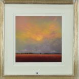 LAWRENCE COULSON (BRITISH CONTEMPORARY) 'THE LAST RAYS', a limited edition print 29/250 of a man