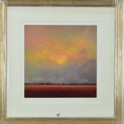 LAWRENCE COULSON (BRITISH CONTEMPORARY) 'THE LAST RAYS', a limited edition print 29/250 of a man