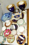 A PARCEL OF CERAMICS to include plates by Spode, Royal Worcester, Delf etc, a frog mug, a pair of