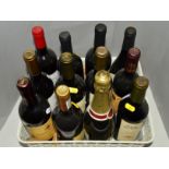 TWELVE BOTTLES OF ASSORTED WINES AND CHAMPAGNE to include Champagne Etienne Dumont and red and white