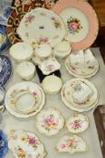 ROYAL CROWN DERBY SIX PLACE 'DERBY POSIES' TEA SET AND TRINKETS etc, to include an Imari '1128'