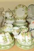 WEDGWOOD 'TAMARISK' A FOUR PLACE SETTING TEA SET AND DINNER WARES, to include a coffee pot, tea pot,