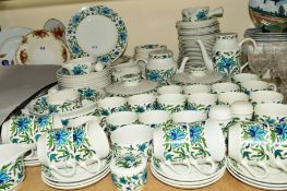A MIDWINTER TWELVE PLACE TEA/DINNER SET IN THE 'SPANISH GARDEN' PATTERN to include serving dishes