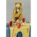 A BOXED LIMITED EDITION STEIFF 'RECORD PETSY 1928' BEAR, No 407468, O1072/4000, sitting in pull-