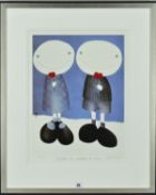 MACKENZIE THORPE (BRITISH 1956) 'TOGETHER IN WINTERS TO COME', a limited edition print 169/200 of