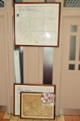 TWO INDENTURES DATED 1847 AND 1894, both are in frames, glazed on both sides, approximate size
