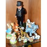 SMALL GROUP OF CERAMICS, to include a Ray Noble Manor Limited Editions figure 'Winston Churchill The