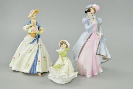 THREE ROYAL WORCESTER FIGURES, 'Masquerade', 'Summer's Day' and 'March Winds' (3)