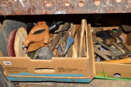 THREE BOXES OF VINTAGE HAND TOOLS