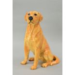 A BESWICK FIRESIDE MODEL OF A LABRADOR, No 2314, golden brown, approximate height 33cm