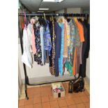 VARIOUS FRENCH VINTAGE CLOTHING, HANDBAGS ETC, to include skirts, dresses, coats, etc