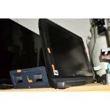 A SONY 19' LCD TV and a wall bracket (remote)