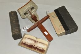 AN UNDERWOOD & UNDERWOOD STEREOSCOPIC VIEWER, together with a cased set of Underwood & Underwood '