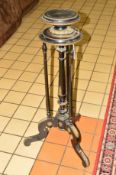 A NAPOLEON EBONISED AND GILT MOUNTED TORCHERE STAND, approximate height 90cm