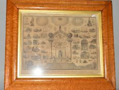 MASONIC INTEREST, a Victorian print, titled 'to the most ancient and honourable fraternity of free